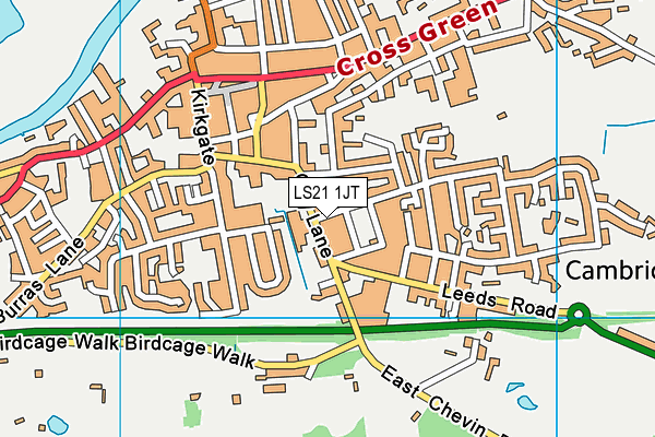 LS21 1JT map - OS VectorMap District (Ordnance Survey)