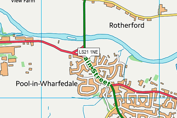 LS21 1NE map - OS VectorMap District (Ordnance Survey) LS21 1NE map - OS VectorMap District (Ordnance Survey)