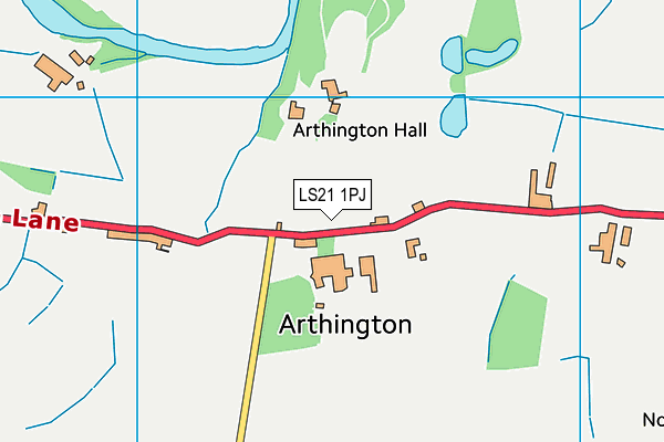 LS21 1PJ map - OS VectorMap District (Ordnance Survey)