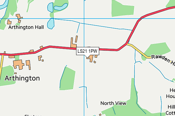 LS21 1PW map - OS VectorMap District (Ordnance Survey) LS21 1PW map - OS VectorMap District (Ordnance Survey)
