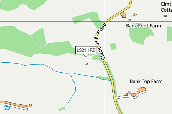 LS21 1PZ map - OS VectorMap District (Ordnance Survey) LS21 1PZ map - OS VectorMap District (Ordnance Survey)