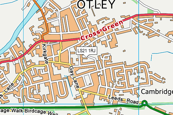 LS21 1RJ map - OS VectorMap District (Ordnance Survey)