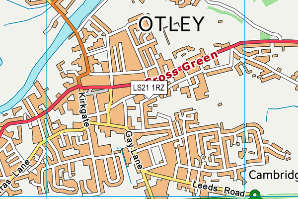 LS21 1RZ map - OS VectorMap District (Ordnance Survey) LS21 1RZ map - OS VectorMap District (Ordnance Survey)