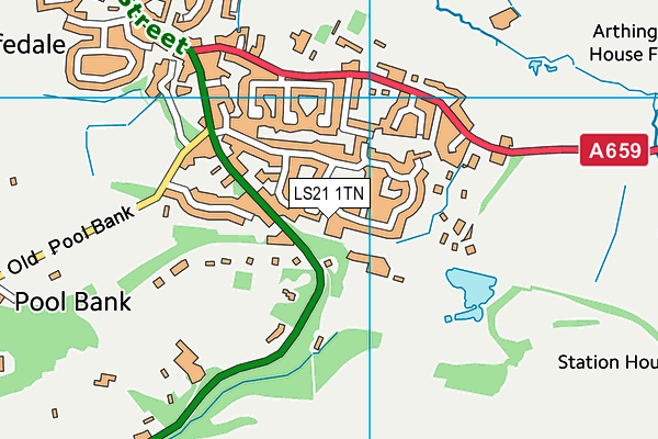 LS21 1TN map - OS VectorMap District (Ordnance Survey) LS21 1TN map - OS VectorMap District (Ordnance Survey)