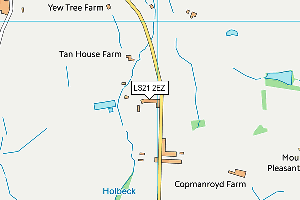 LS21 2EZ map - OS VectorMap District (Ordnance Survey) LS21 2EZ map - OS VectorMap District (Ordnance Survey)