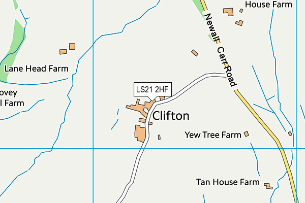 LS21 2HF map - OS VectorMap District (Ordnance Survey) LS21 2HF map - OS VectorMap District (Ordnance Survey)