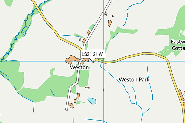 LS21 2HW map - OS VectorMap District (Ordnance Survey) LS21 2HW map - OS VectorMap District (Ordnance Survey)