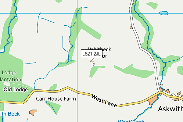 LS21 2JL map - OS VectorMap District (Ordnance Survey) LS21 2JL map - OS VectorMap District (Ordnance Survey)