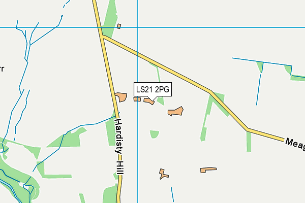 LS21 2PG map - OS VectorMap District (Ordnance Survey) LS21 2PG map - OS VectorMap District (Ordnance Survey)