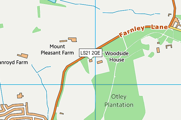 LS21 2QE map - OS VectorMap District (Ordnance Survey) LS21 2QE map - OS VectorMap District (Ordnance Survey)