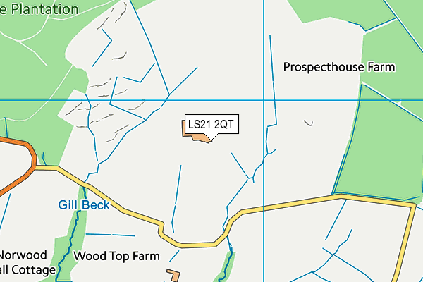 LS21 2QT map - OS VectorMap District (Ordnance Survey) LS21 2QT map - OS VectorMap District (Ordnance Survey)