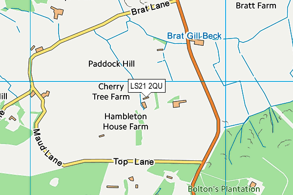 LS21 2QU map - OS VectorMap District (Ordnance Survey) LS21 2QU map - OS VectorMap District (Ordnance Survey)