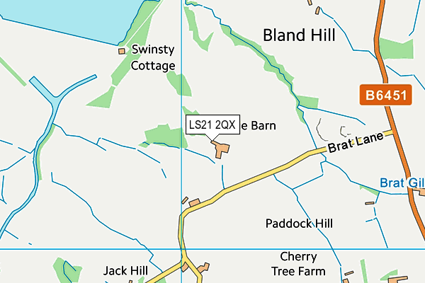 LS21 2QX map - OS VectorMap District (Ordnance Survey) LS21 2QX map - OS VectorMap District (Ordnance Survey)