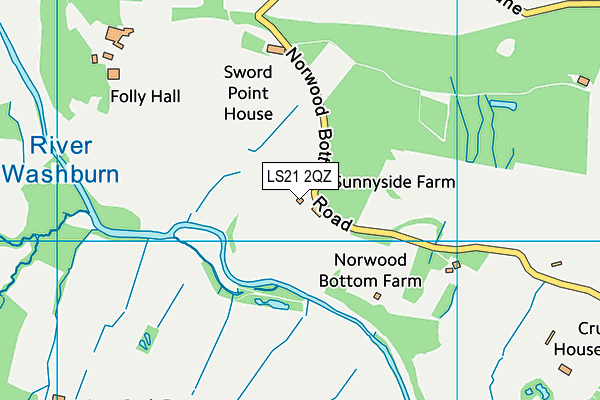 LS21 2QZ map - OS VectorMap District (Ordnance Survey) LS21 2QZ map - OS VectorMap District (Ordnance Survey)