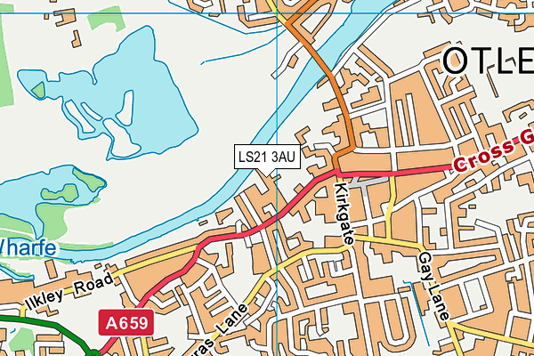 LS21 3AU map - OS VectorMap District (Ordnance Survey) LS21 3AU map - OS VectorMap District (Ordnance Survey)