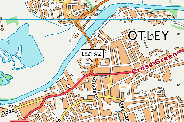 LS21 3AZ map - OS VectorMap District (Ordnance Survey) LS21 3AZ map - OS VectorMap District (Ordnance Survey)