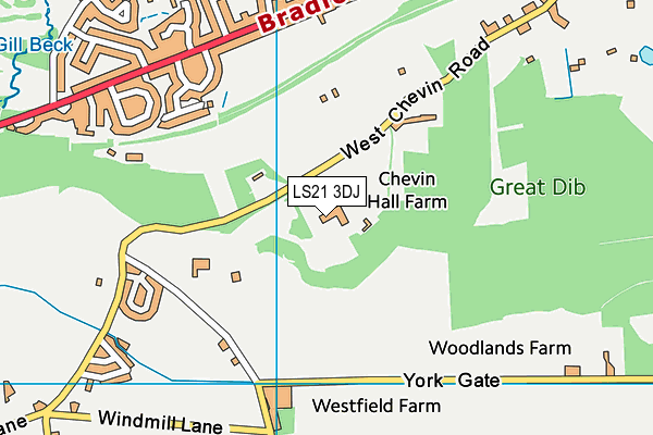 LS21 3DJ map - OS VectorMap District (Ordnance Survey) LS21 3DJ map - OS VectorMap District (Ordnance Survey)