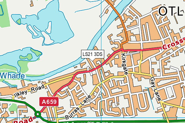 LS21 3DS map - OS VectorMap District (Ordnance Survey) LS21 3DS map - OS VectorMap District (Ordnance Survey)