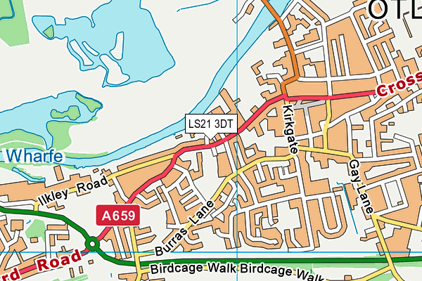 LS21 3DT map - OS VectorMap District (Ordnance Survey) LS21 3DT map - OS VectorMap District (Ordnance Survey)