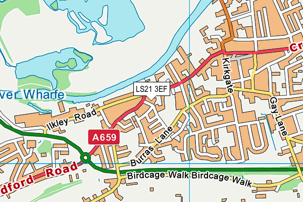 LS21 3EF map - OS VectorMap District (Ordnance Survey) LS21 3EF map - OS VectorMap District (Ordnance Survey)