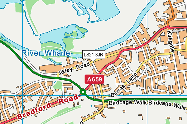 LS21 3JR map - OS VectorMap District (Ordnance Survey) LS21 3JR map - OS VectorMap District (Ordnance Survey)