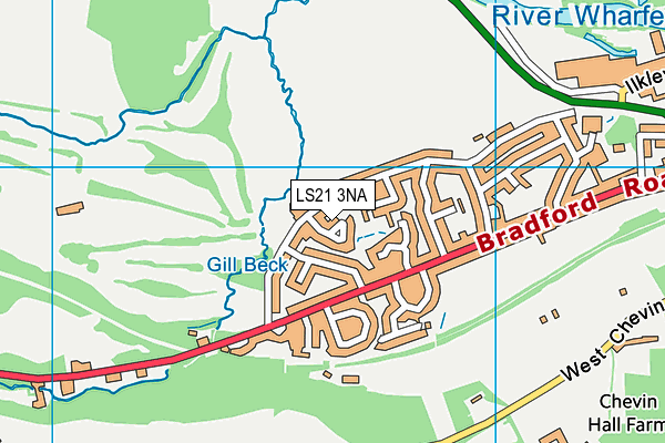 LS21 3NA map - OS VectorMap District (Ordnance Survey) LS21 3NA map - OS VectorMap District (Ordnance Survey)