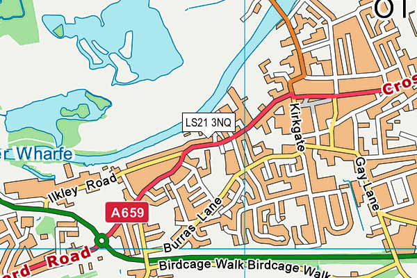 LS21 3NQ map - OS VectorMap District (Ordnance Survey) LS21 3NQ map - OS VectorMap District (Ordnance Survey)