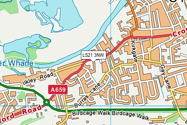 LS21 3NW map - OS VectorMap District (Ordnance Survey) LS21 3NW map - OS VectorMap District (Ordnance Survey)
