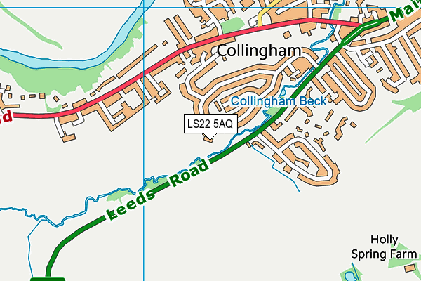 LS22 5AQ map - OS VectorMap District (Ordnance Survey) LS22 5AQ map - OS VectorMap District (Ordnance Survey)