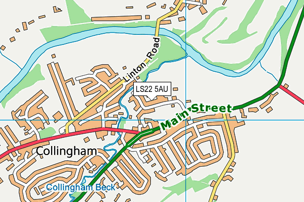 LS22 5AU map - OS VectorMap District (Ordnance Survey) LS22 5AU map - OS VectorMap District (Ordnance Survey)