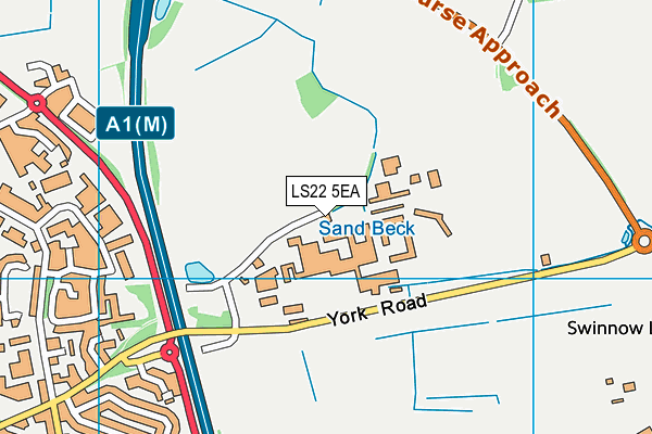 LS22 5EA map - OS VectorMap District (Ordnance Survey) LS22 5EA map - OS VectorMap District (Ordnance Survey)