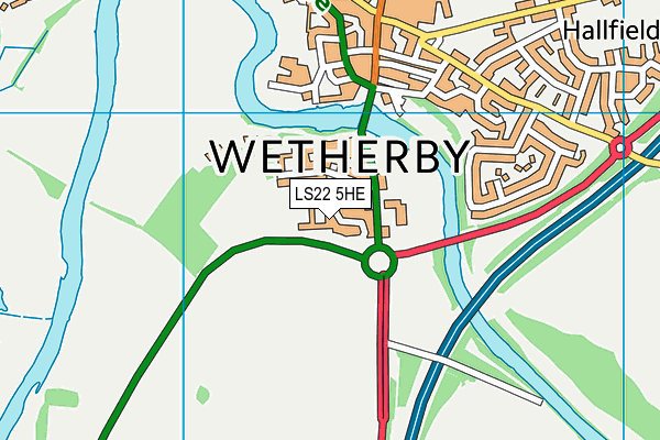 LS22 5HE map - OS VectorMap District (Ordnance Survey) LS22 5HE map - OS VectorMap District (Ordnance Survey)