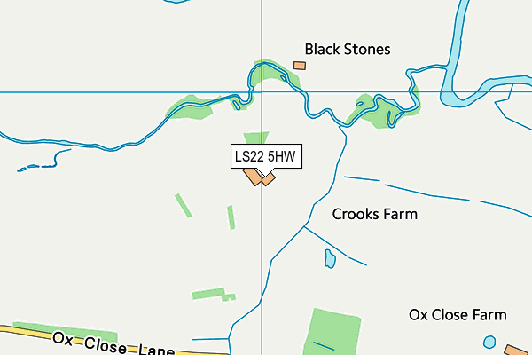 LS22 5HW map - OS VectorMap District (Ordnance Survey) LS22 5HW map - OS VectorMap District (Ordnance Survey)