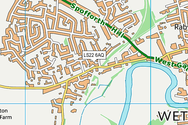 LS22 6AQ map - OS VectorMap District (Ordnance Survey) LS22 6AQ map - OS VectorMap District (Ordnance Survey)