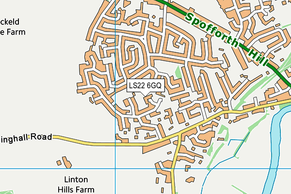 LS22 6GQ map - OS VectorMap District (Ordnance Survey) LS22 6GQ map - OS VectorMap District (Ordnance Survey)