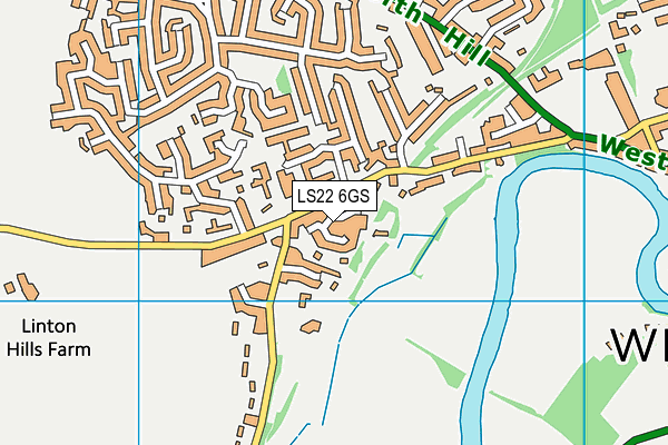 LS22 6GS map - OS VectorMap District (Ordnance Survey) LS22 6GS map - OS VectorMap District (Ordnance Survey)