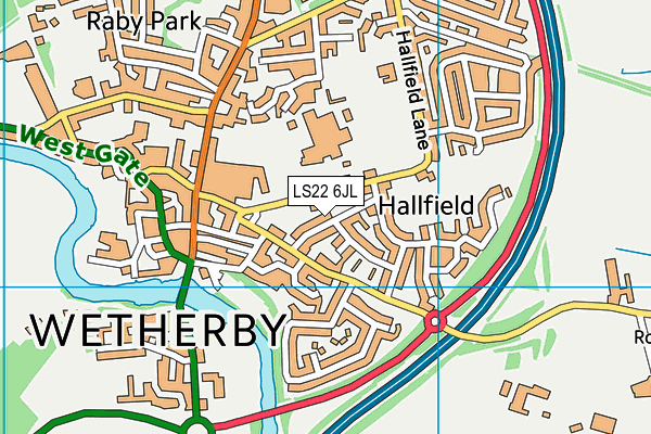 LS22 6JL map - OS VectorMap District (Ordnance Survey) LS22 6JL map - OS VectorMap District (Ordnance Survey)