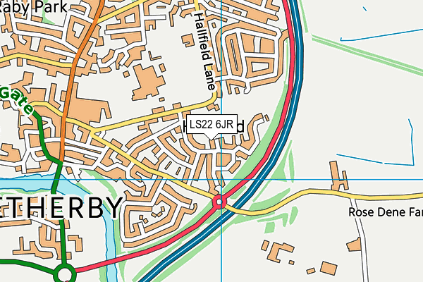 LS22 6JR map - OS VectorMap District (Ordnance Survey) LS22 6JR map - OS VectorMap District (Ordnance Survey)