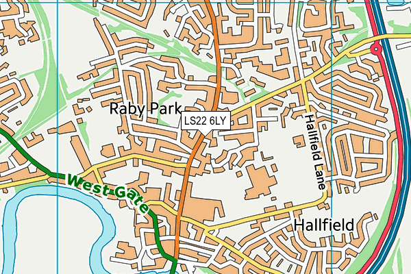 LS22 6LY map - OS VectorMap District (Ordnance Survey) LS22 6LY map - OS VectorMap District (Ordnance Survey)