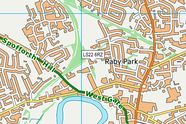 LS22 6RZ map - OS VectorMap District (Ordnance Survey) LS22 6RZ map - OS VectorMap District (Ordnance Survey)