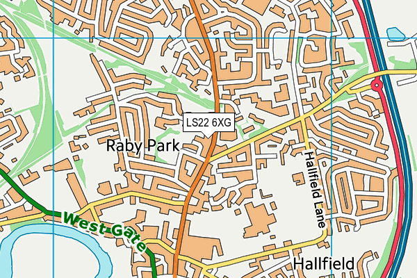 LS22 6XG map - OS VectorMap District (Ordnance Survey) LS22 6XG map - OS VectorMap District (Ordnance Survey)