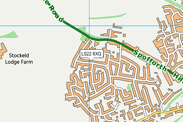 LS22 6XQ map - OS VectorMap District (Ordnance Survey) LS22 6XQ map - OS VectorMap District (Ordnance Survey)