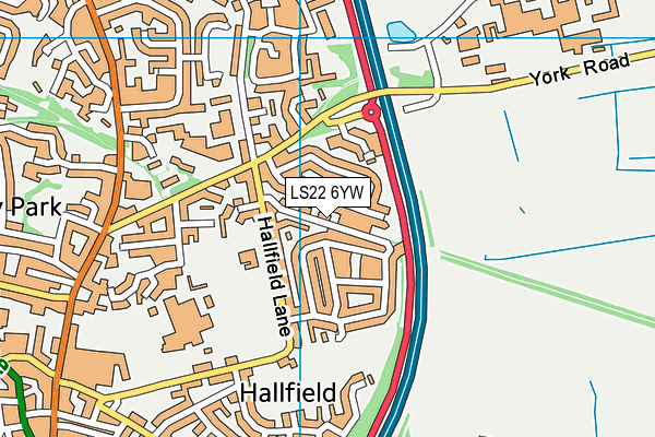 LS22 6YW map - OS VectorMap District (Ordnance Survey) LS22 6YW map - OS VectorMap District (Ordnance Survey)