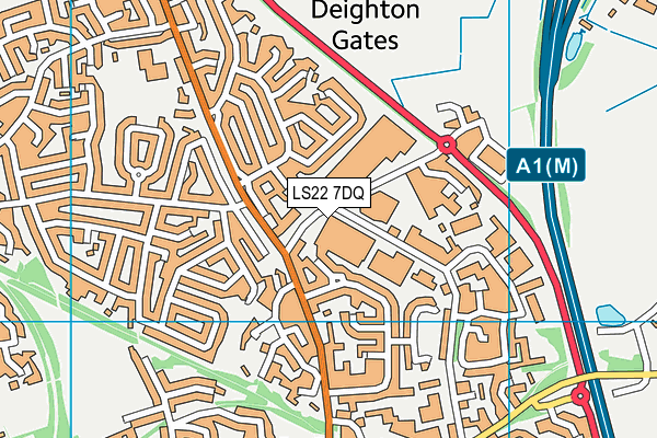 LS22 7DQ map - OS VectorMap District (Ordnance Survey) LS22 7DQ map - OS VectorMap District (Ordnance Survey)