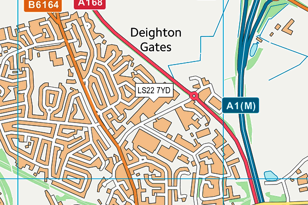 LS22 7YD map - OS VectorMap District (Ordnance Survey) LS22 7YD map - OS VectorMap District (Ordnance Survey)
