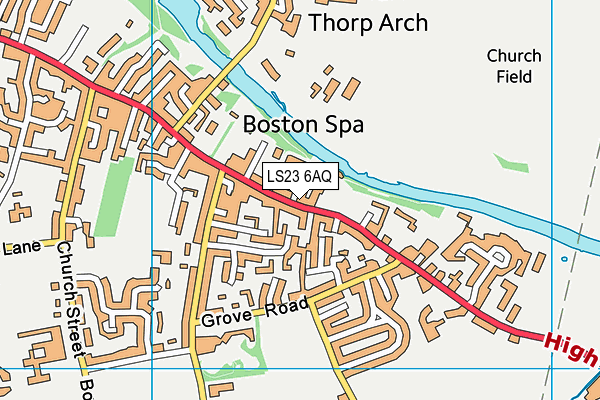 LS23 6AQ map - OS VectorMap District (Ordnance Survey) LS23 6AQ map - OS VectorMap District (Ordnance Survey)