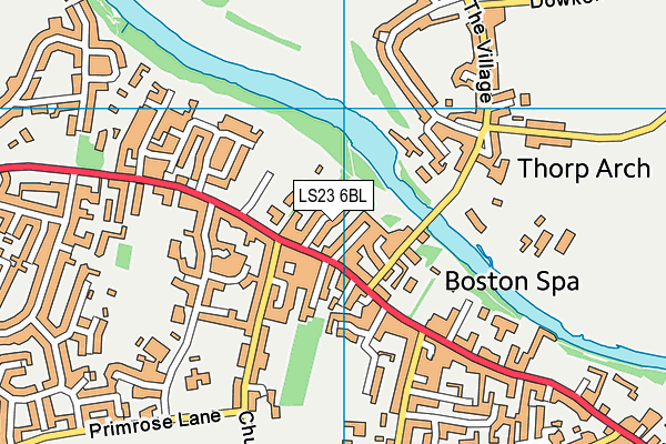 LS23 6BL map - OS VectorMap District (Ordnance Survey) LS23 6BL map - OS VectorMap District (Ordnance Survey)