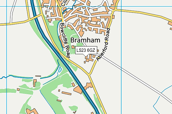 LS23 6GZ map - OS VectorMap District (Ordnance Survey)