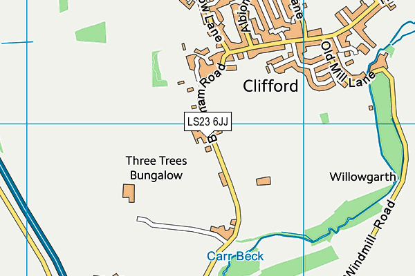 LS23 6JJ map - OS VectorMap District (Ordnance Survey) LS23 6JJ map - OS VectorMap District (Ordnance Survey)