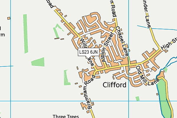 LS23 6JN map - OS VectorMap District (Ordnance Survey) LS23 6JN map - OS VectorMap District (Ordnance Survey)
